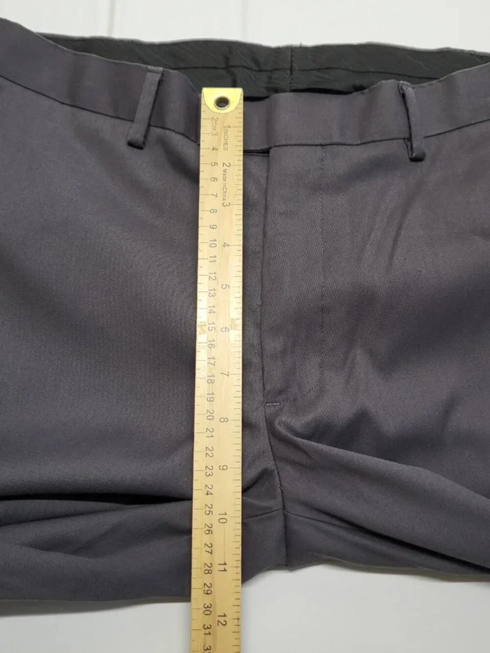 Axis Mens Dress Pants 32 X 30 Straight Leg Straight Gray Polyester Rayon Spandex